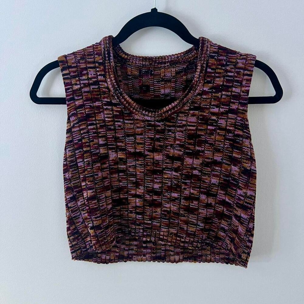 Vintage knit sweater vest multicoloured